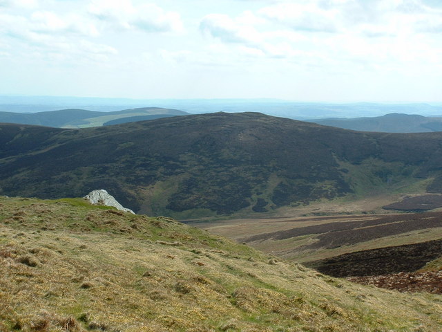 Post Gwyn from the slopes of Moel Sych