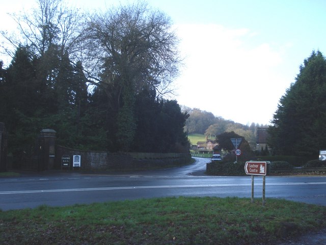 Road junction to Eastnor Castle