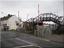 TQ7868 : Footbridge by Gillingham Level Crossing by Danny P Robinson