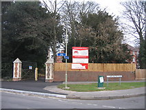 SU6353 : Former gates to Sherborne House by Mr Ignavy