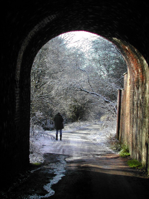 Under the old railway arch, by Caravan... © Carys Brewster cc-by-sa/2.0 ...