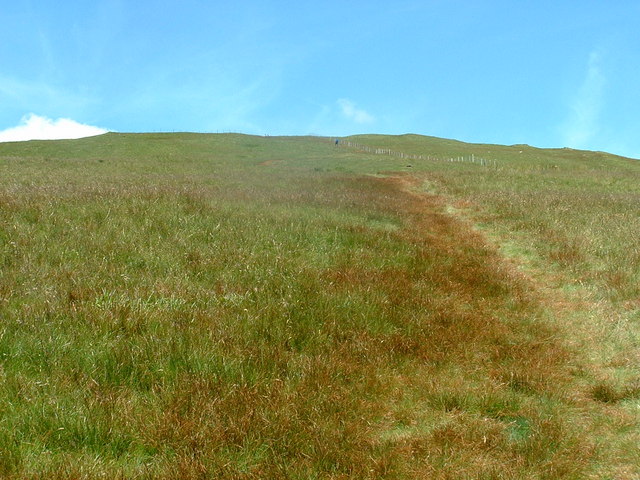 The slope up towards Drysgol on the Arans