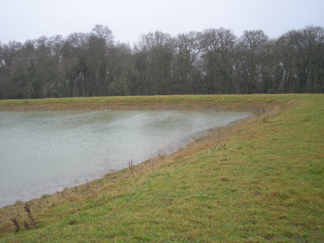 Man-made pond next to Fox covert.
