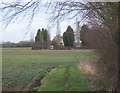 View back to Priestley from track to Tarston Hall