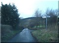 Junction on the lane to Cwm