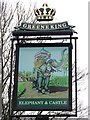 Elephant and castle pub sign