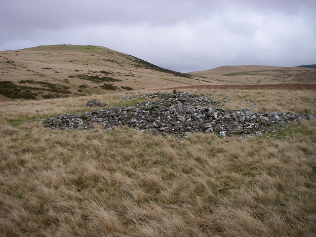 Cairn remains beside Nant Tarw