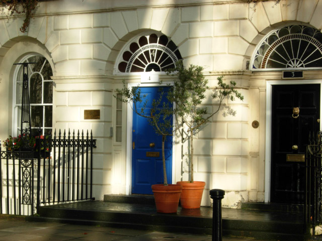 Doorways in Fitzroy Square