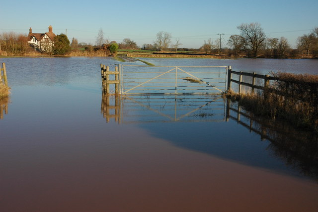 Flooded field, Moat Farm, Baughton