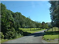 The lane to Colomendy Outdoor Centre