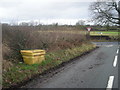 Junction with B5476 - Grit box ready for use.