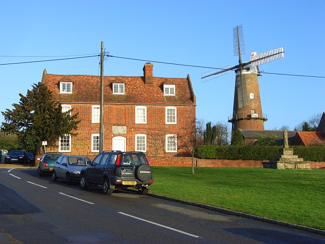 Cross Farmhouse and the windmill, Quainton