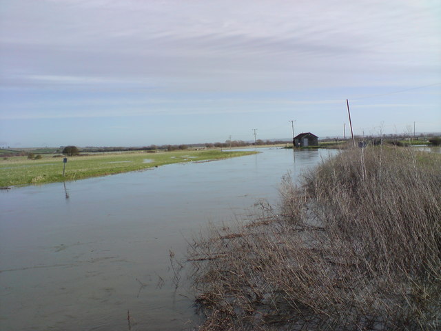 River Yeo at Long Load, in the floods © tony new :: Geograph Britain ...