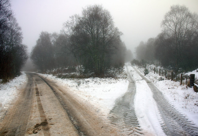 Road to Clunevackie and farm track