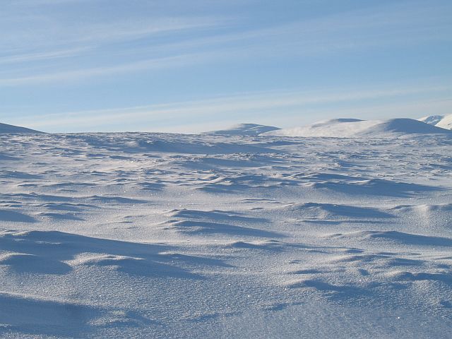 Snow covered moorland