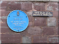 Blue Plaque on The Old Jail, Ross-on-Wye