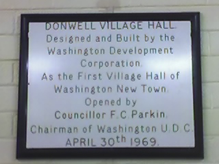 Dedication Plaque at Donwell Community Centre
