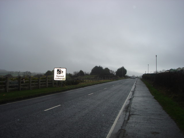 The beginning of A2 leaving Newcastle Co Down.