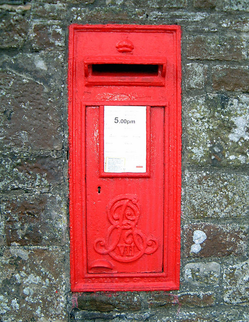 Edward VII wall letter box near Tintern Abbey