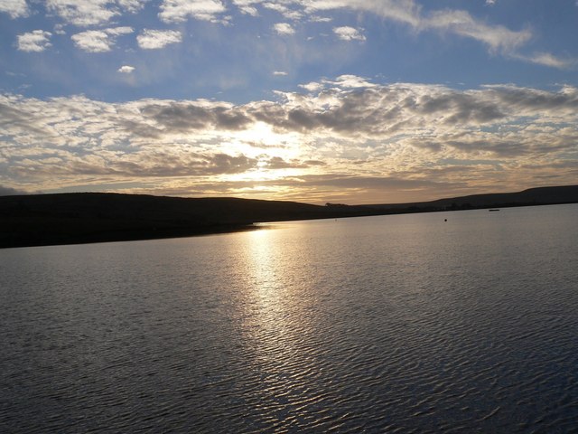 Sunset January 2008 at Clowbridge Reservoir