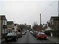 Looking down Cosham Park Avenue towards Barclays Bank