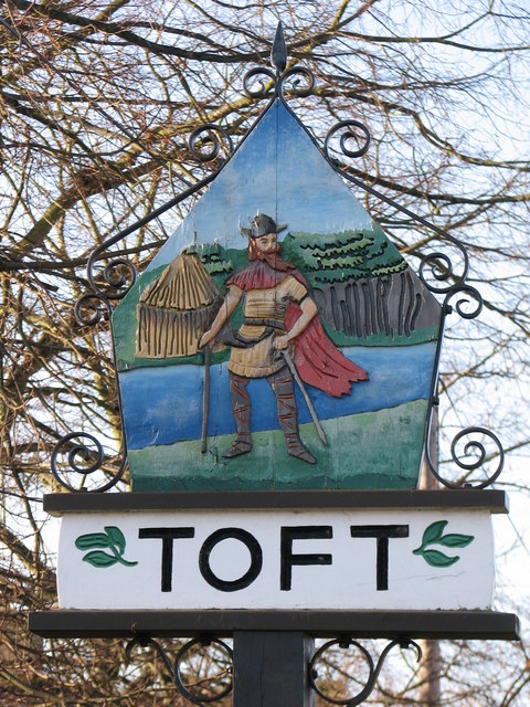 Toft village sign