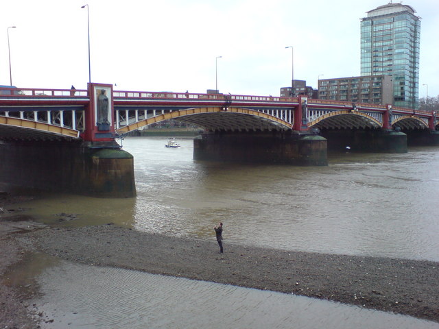 Vauxhall Bridge at Low Tide