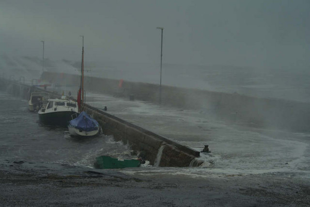 Stormy Day at Portmahomack Harbour
