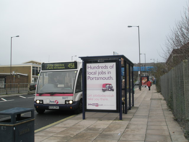 Bus stops at Cosham