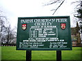 Parish Church of St Peter, Chorley, Sign