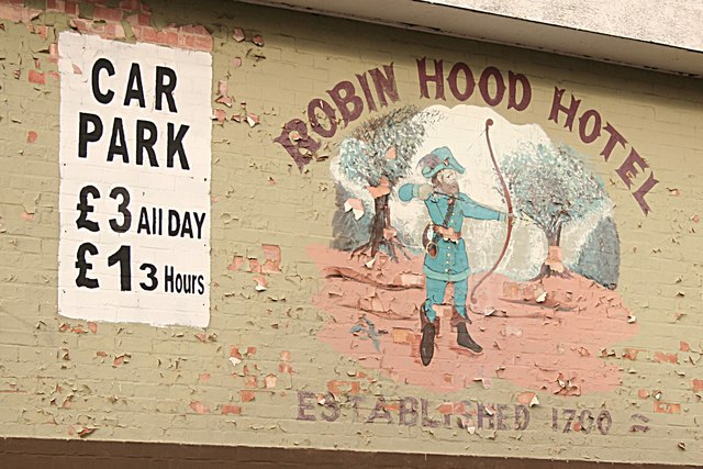 Robin Hood Hotel sign