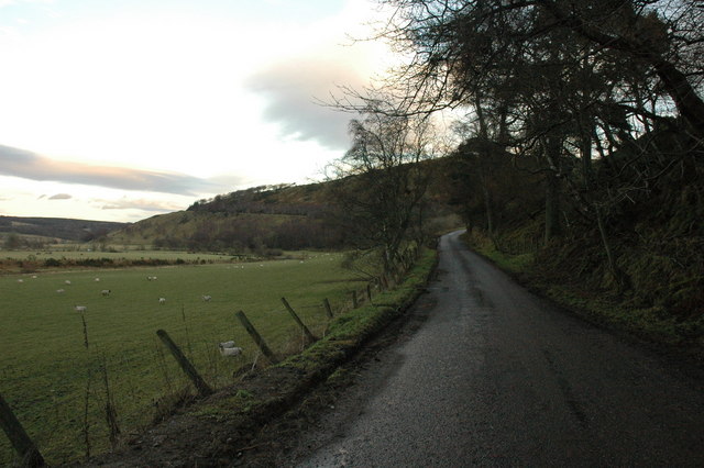 Country road east of Inverkeithny