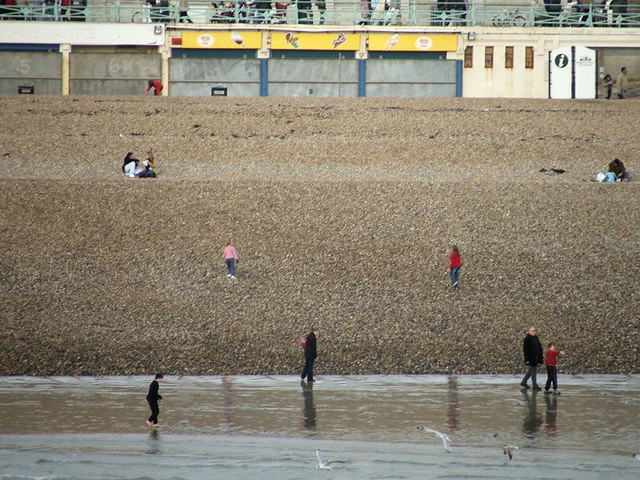 Brighton Beach from Brighton Pier, East Sussex