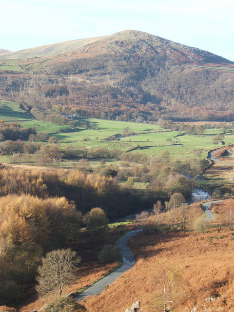 Duddon Valley and lane from path above Stonestar
