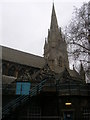 St Mary Abbots Church from Kensington Church Court, London W8