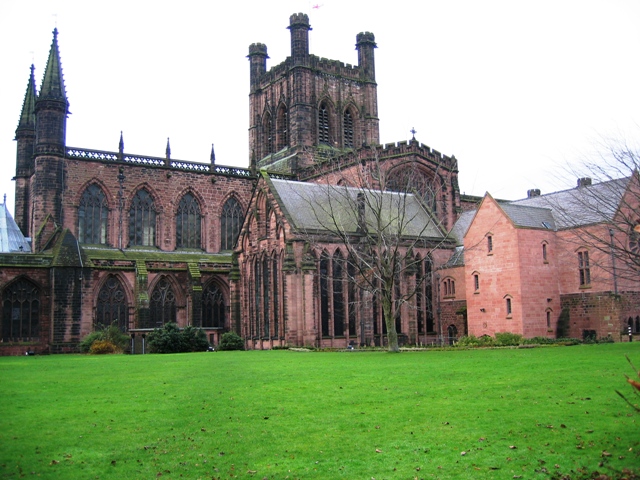 Chester Cathedral from Abbey Street