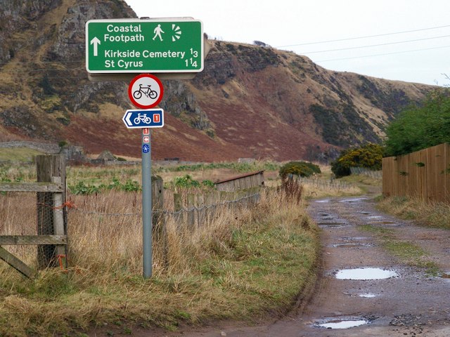 Signpost and Footpath to St. Cyrus