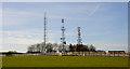 SK5295 : Beacon hill telecoms masts by Steve  Fareham