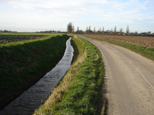 Minor Road and Ditch to East of Old Leake