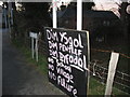 SH2840 : Self-explanatory sign of protest by the people of Morfa Nefyn by Eric Jones