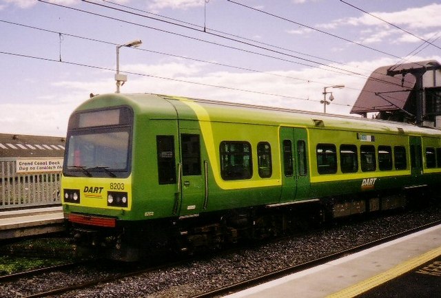 DART train at Grand Canal Dock Station