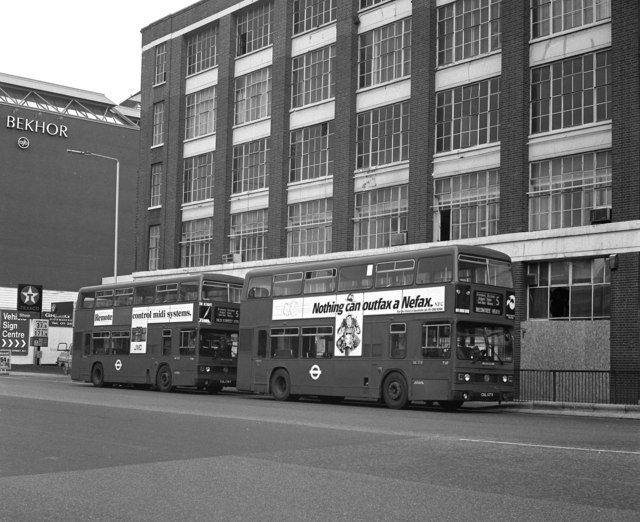 Buses in Old Street, East London
