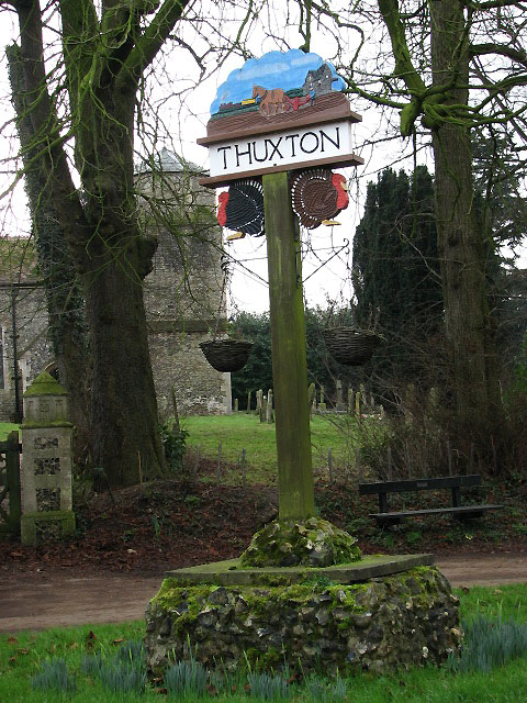 Thuxton village sign