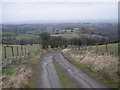 Farm track from The Villa to the road