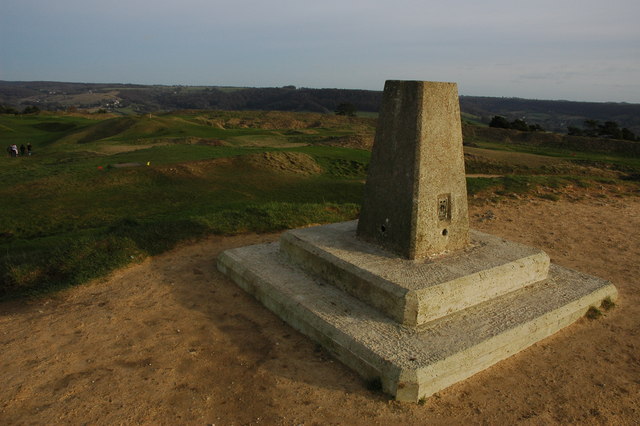 Trig point on Painswick Beacon