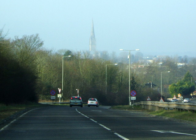 A36 dropping down into Salisbury