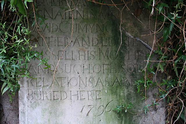 18th century headstone in Geddes graveyard