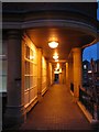 Walkway under Merchant House - evening