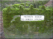 SD8725 : Road Sign at Irwell Springs by Robert Wade