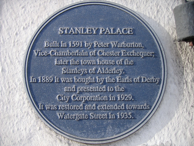 Blue plaque on Stanley Palace